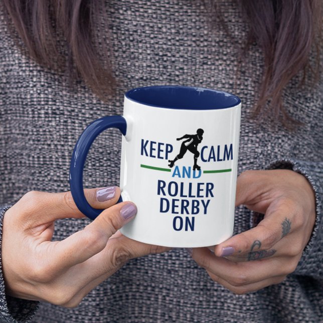 Caneca Engraçado Roller Derby Girl (Criador carregado)