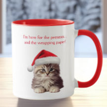 Engraçado Sarcástico Maine Coon Cat Santa Hat
