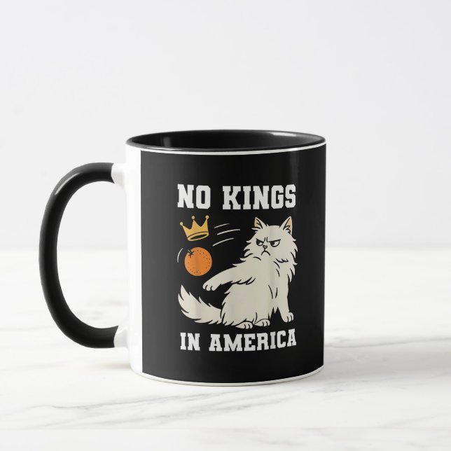 Caneca Engraçado Sem Reis na América Estilo Clássico Retr (Esquerda)