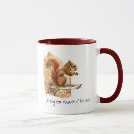 Caneca Engraçado, só estou aqui por causa dos Loucos, Squ