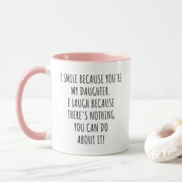 Caneca Engraçado Sorrio Porque Você É Minha Filha
