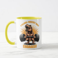 Engraçado T Rex Dinossaur Workout Exercícios De Ma