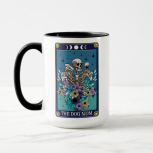 Caneca Engraçado Tarot Cachorro Mães Esqueleto