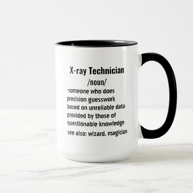 Caneca Engraçado técnica de raios-X Definição (Direita)