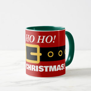 Caneca Engraçado, vermelho Natal Papai Noel e cinto