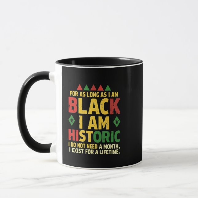 Caneca Enquanto eu for negro, sou histórico (Esquerda)