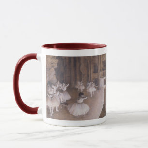 Caneca Ensaio no palco, 1874 do balé de Edgar Degas