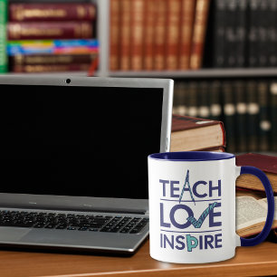 Caneca Ensinar Amor Inspira Inspiração do Professor