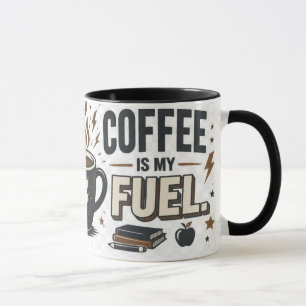 Caneca Ensinar É Meu Superpoder Café É Meu Combustível Pr