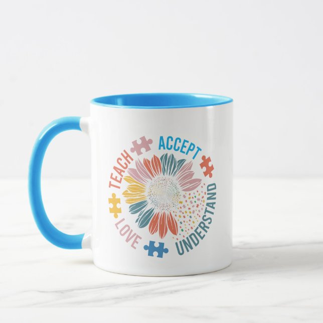 Caneca "Ensine Aceite Ame Entenda" Flor da Peça do Quebra (Esquerda)