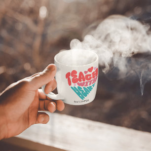 Caneca Ensino-branco e vermelho/azul-CAFÉ