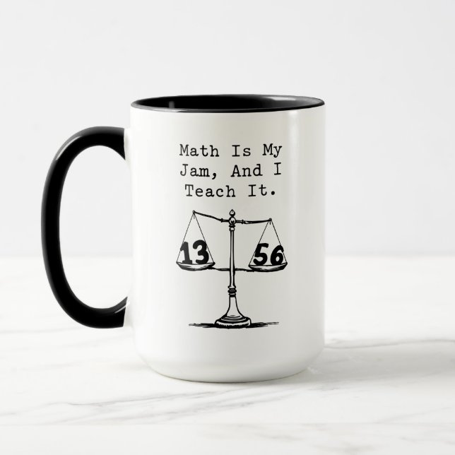 Caneca Ensino de Matemática é Minha Paixão Humor de Educa (Esquerda)