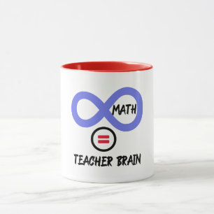 Caneca Ensino do professor = ∞ Matemática Algebra T-shirt