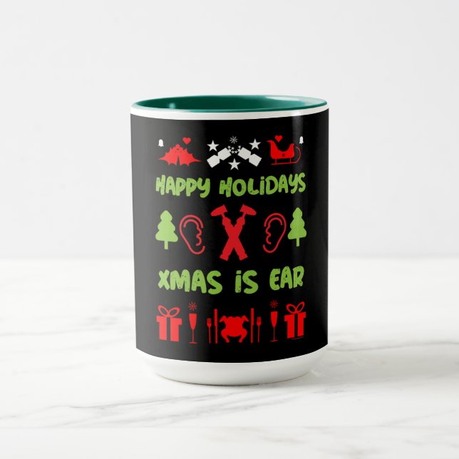 Caneca ENT Otorrinolaringologista Xmas (Centro)