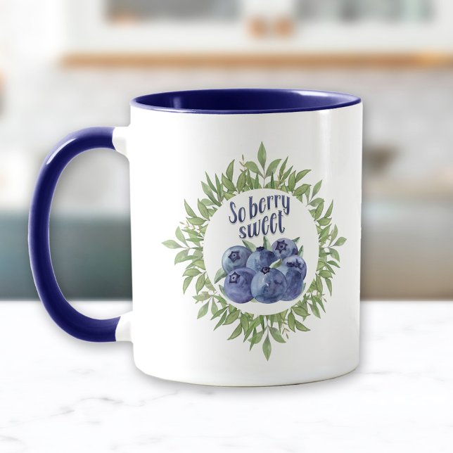 Caneca Então, doce de morango com mirtilos (So berry sweet mug with blueberries)