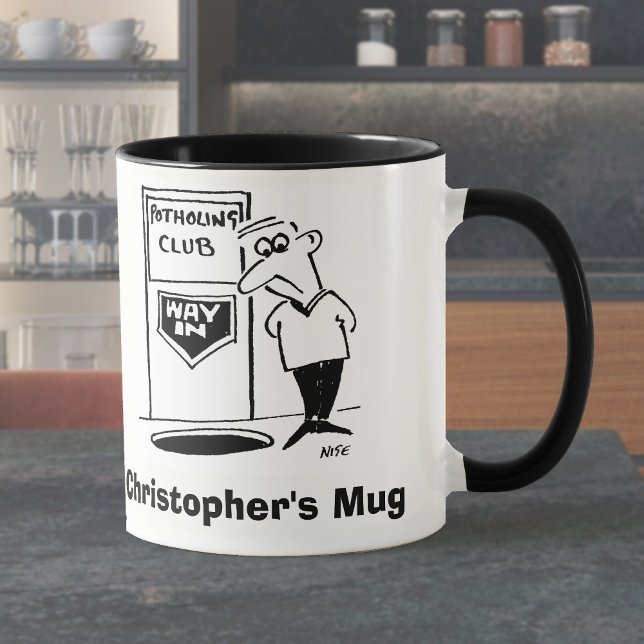 Caneca Entrada do Clube de Espeleologia. Espeleólogo (Criador carregado)