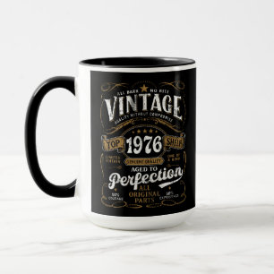 Caneca Envelhecido à Perfeição Vintage 1976 Aniversário 5