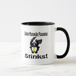 Caneca Envenenamento por Monóxido de Carbono Cheira a Se