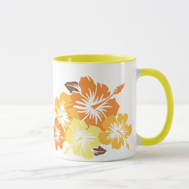 Caneca "Epic Hibiscus" em Orange Mug (Direita)