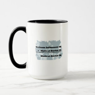 Caneca Equação de IQ de Médico Mais Bem-Estar