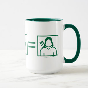 Caneca Equação verde da seta da seta  