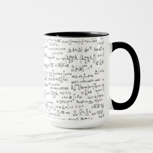 Caneca Equações escritas mão //da matemática (Direita)