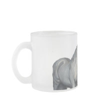 Caneca Equestre com Cavalo Branco para o Prato de 
