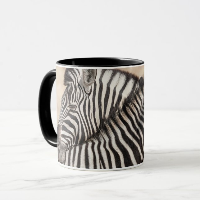 Caneca Equinos de Burchell Lutando (Frente Esquerda)