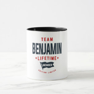 Caneca Equipe Benjamin Lifetime Membro Engraçado Benjamin