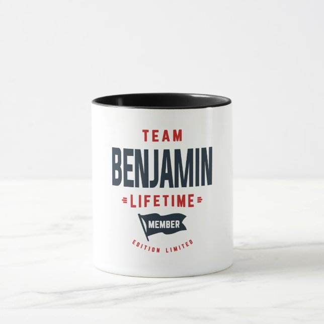 Caneca Equipe Benjamin Lifetime Membro Engraçado Benjamin (Centro)