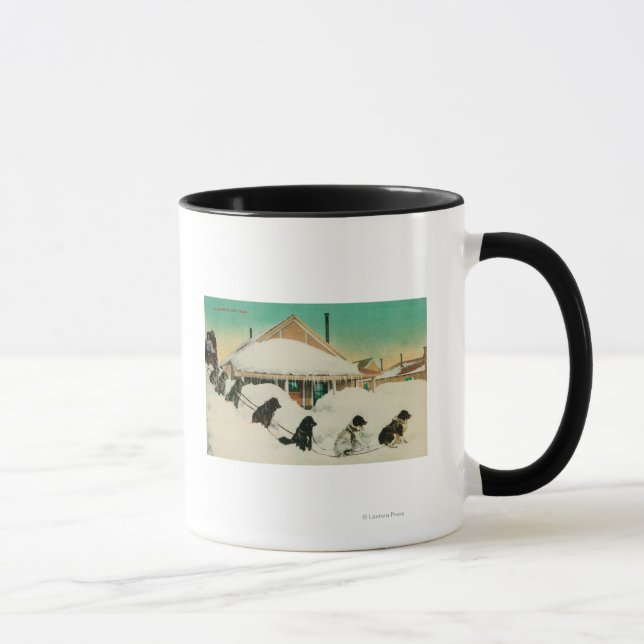 Caneca Equipe de cães do Alasca descansando em SnowState (Direita)