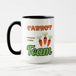 Caneca Equipe de cenouras engraçadas