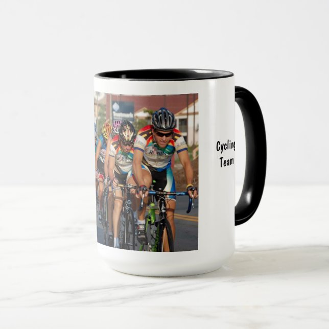 Caneca Equipe de ciclismo em linha de pista (Frente Esquerda)