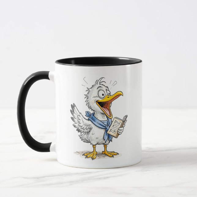 Caneca Equipe de Marinheiro Pássaro Cômico (Esquerda)