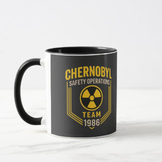 Caneca Equipe de Operações de Segurança de Chernobyl 1986