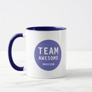 Caneca Equipe Divertida Incrível Nome Personalizado Roxo