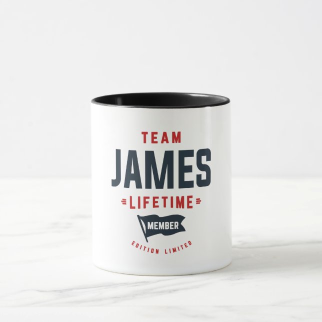 Caneca Equipe James Lifetime Membro Funny Nome James (Centro)
