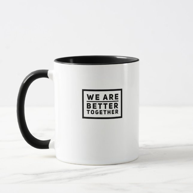Caneca Equipe Somos Melhores Juntos Gráfico Motivacional (Esquerda)