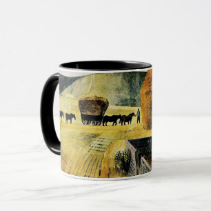 Caneca Eric Ravilious - Furlongs, pintura famosa