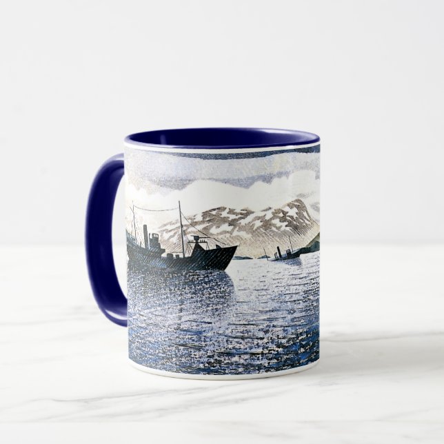 Caneca Eric Ravilious - Noruega, realismo mágico, (Frente Esquerda)