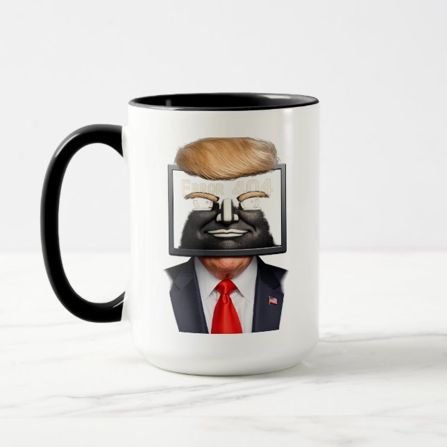 Caneca Erro 404 – Paródia de Trump (Esquerda)