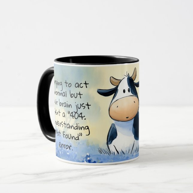 Caneca Erro de Vaca 404 (Frente Esquerda)