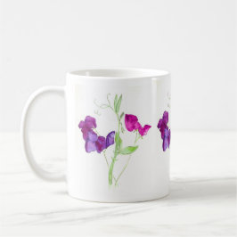 Caneca Ervilhas doces, profundamente - Aquarela