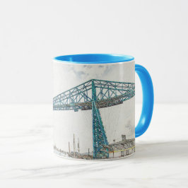 Caneca Esboço Artístico da Ponte Transportadora de Middle