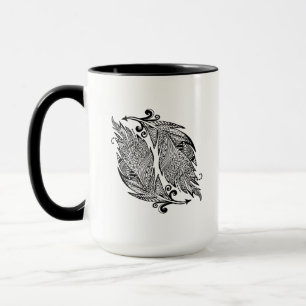 Caneca Esboço inspirado das penas
