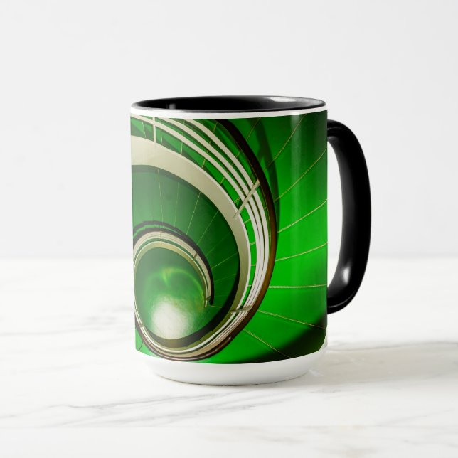 Caneca Escada Circular Verde (Frente Esquerda)