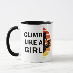 Caneca Escalada como uma garota Presente engraçado de esc