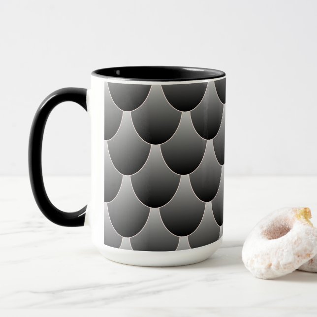 Caneca Escalas de Cinza e preto (Com Donut)
