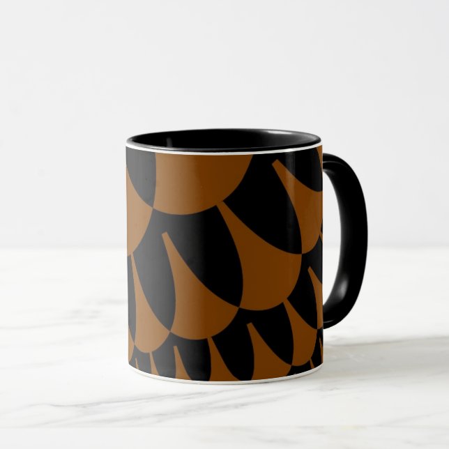 Caneca Escalas Marrons e Pretas (Frente Esquerda)