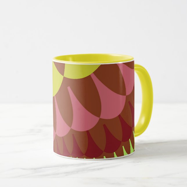 Caneca Escalas Rosa e Marrom (Frente Esquerda)